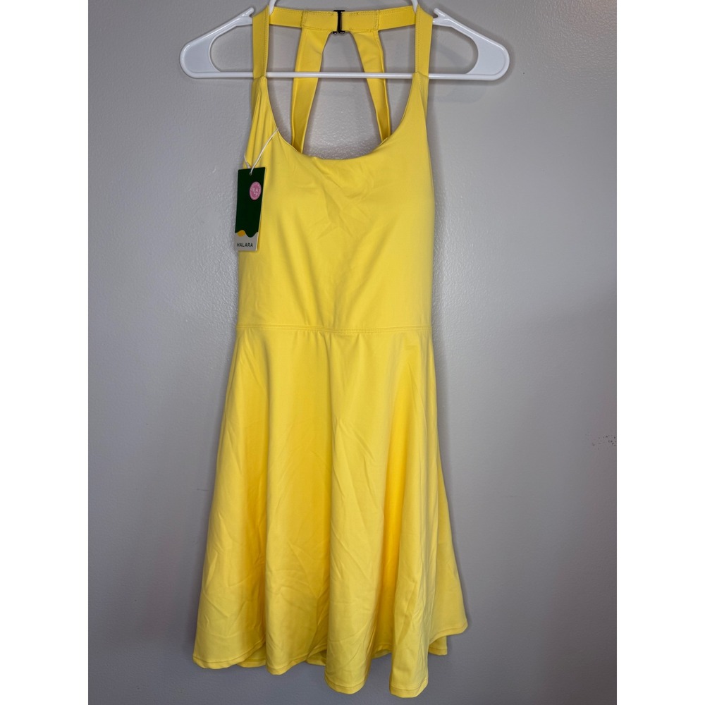 HALARA Dress Large L Yellow Everyday Casual Sun Dress Athleisure Fitness